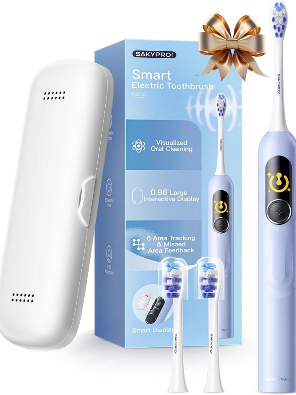 Electric Toothbrush for Teens & Tweens, Smart AI Screen, Soft Bristles, Timer